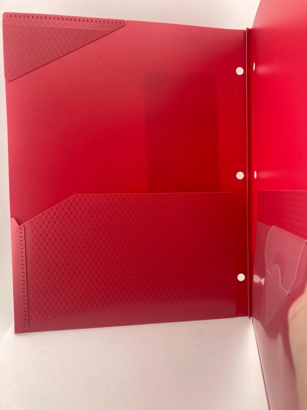 10) Mead Five Star 2-Pocket Folder in Red Plastic Heavy Duty